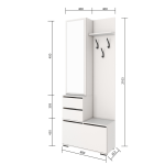 Прихожая Бостон В-2 (800х2103х353) белый