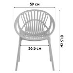 Стул Takeo пластик бежевый