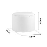 Пуф с ящиком Хюгге L букле бежевый