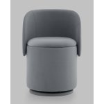 Пуф-трансформер Таунсвилл вращающийся с ящиком велюр серый