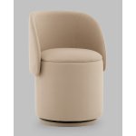 Пуф-трансформер Таунсвилл вращающийся с ящиком велюр бежевый