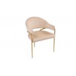 Стул обеденный Модена MC886-BG-2, 59х61х79 см, бежевый/глянцевое золото