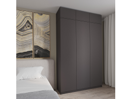 Набор мебели Шкаф Мика 1500+антресоль графит (шкаф+антресоль)