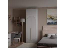 Набор Шкаф Фиеста + антресоль (Белый/Белый Софт) 802х2600х500