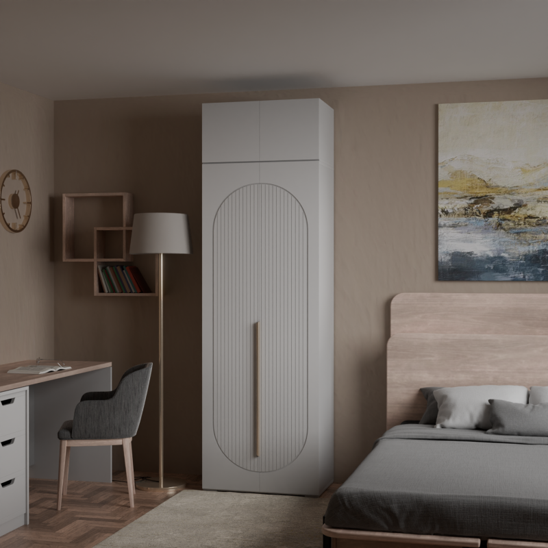 Набор Шкаф Фиеста + антресоль (Белый/Белый Софт) 802х2600х500