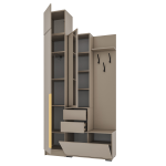 Набор прихожая Голд Бостон(вешалка В2 + пенал П 400 + антресоль А 400)(Бежевый(Глиняный/Серый)