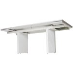 Стол МОЦАРТ 200 Белый мрамор, стекло / Белый М-City