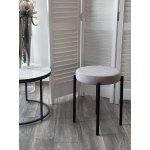 Табурет СТЭК штабилируемый B22 Серый, велюр / черный каркас, М-City