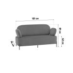 Диван Кэнди ткань букле капучино