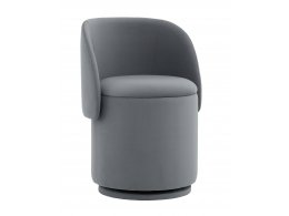 Пуф-трансформер Таунсвилл вращающийся с ящиком велюр серый