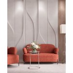 Диван Кэнди ткань букле коралловый