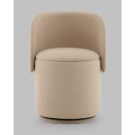 Пуф-трансформер Таунсвилл вращающийся с ящиком велюр бежевый