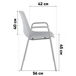 Стул Kaira пластик серо-зеленый