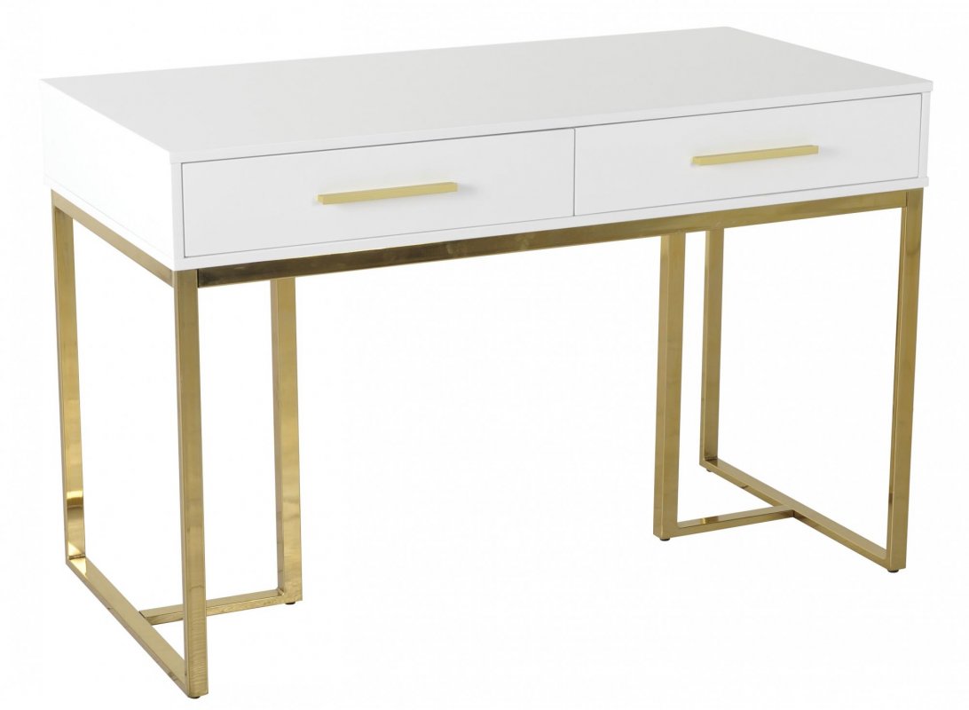 Стол-консоль Армада F-1543, 120х60х78 см, белый, золото Стол-консоль Армада F-1543, 120х60х78 см, белый, золото