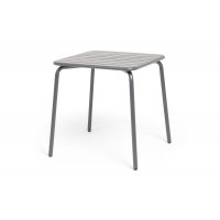 "Гелиос" стальной квадратный стол 70х70см, цвет темно-серый