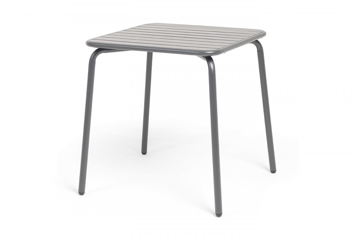 "Гелиос" стальной квадратный стол 70х70см, цвет темно-серый