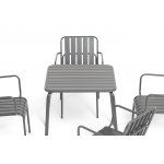 "Гелиос" стальной квадратный стол 70х70см, цвет темно-серый