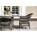 "Дольче" обеденная группа из искусственного ротанга, цвет графит