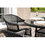 "Дольче" обеденная группа из искусственного ротанга, цвет графит