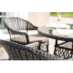 "Дольче" обеденная группа из искусственного ротанга, цвет графит