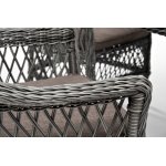 "Дольче" обеденная группа из искусственного ротанга, цвет графит