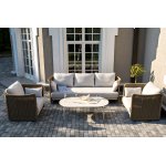 "Аликанте" лаунж-зона из искусственного ротанга, цвет соломенный