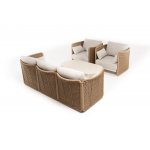 "Аликанте" лаунж-зона из искусственного ротанга, цвет соломенный