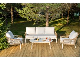 "Венеция" лаунж-зона из искусственного ротанга, цвет соломенный "Венеция" лаунж-зона из искусственного ротанга, цвет соломенный