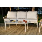 "Венеция" лаунж-зона из искусственного ротанга, цвет соломенный