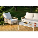 "Венеция" лаунж-зона из искусственного ротанга, цвет соломенный