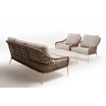 "Венеция" лаунж-зона из искусственного ротанга, цвет соломенный