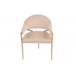 Стул обеденный Модена MC886-BG-2, 59х61х79 см, бежевый/глянцевое золото