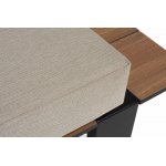 "Тулон" левый модуль, каркас алюминий, HPL "дуб", черный муар, ткань бежевая 15052