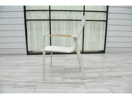 "Кейптаун" стул алюминиевый, ткань текстилен, цвет белый