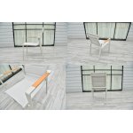 "Кейптаун" стул алюминиевый, ткань текстилен, цвет белый "Кейптаун" стул алюминиевый, ткань текстилен, цвет белый