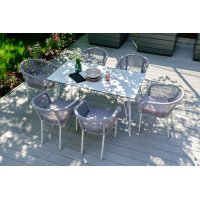 "Руссо" обеденный стол из HPL 150х80см, цвет молочный