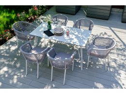 "Руссо" обеденный стол из HPL 150х80см, цвет молочный "Руссо" обеденный стол из HPL 150х80см, цвет молочный