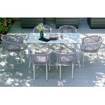 "Руссо" обеденный стол из HPL 150х80см, цвет молочный