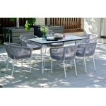 "Руссо" обеденный стол из HPL 150х80см, цвет молочный