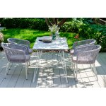 "Руссо" обеденный стол из HPL 150х80см, цвет молочный