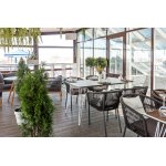 "Руссо" обеденный стол из HPL 150х80см, цвет молочный