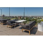 "Руссо" обеденный стол из HPL 150х80см, цвет молочный