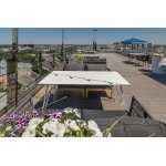 "Руссо" обеденный стол из HPL 150х80см, цвет молочный