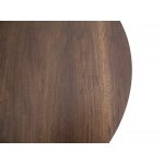 "Диего" обеденный стол из HPL круглый Ø100см, цвет "дуб", каркас белый