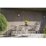 "Диего" обеденный стол из HPL круглый Ø100см, цвет "дуб", каркас белый