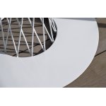 "Диего" обеденный стол из HPL круглый Ø100см, цвет "дуб", каркас белый