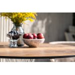 "Диего" обеденный стол из HPL круглый Ø100см, цвет "дуб", каркас белый