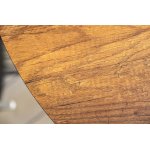 "Диего" обеденный стол из HPL круглый Ø100см, цвет "дуб", каркас белый