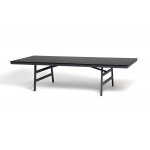 "Рио" стол из HPL 300х120см, цвет столешницы "черный мрамор", угол R3мм