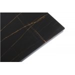 "Рио" стол из HPL 300х120см, цвет столешницы "черный мрамор", угол R3мм